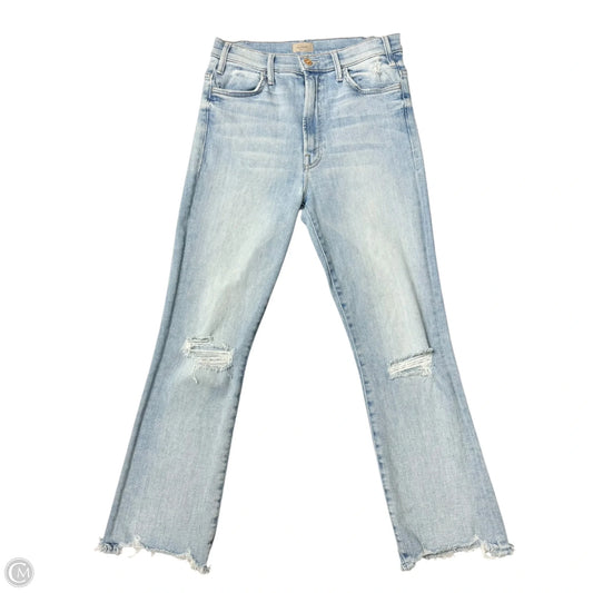 Jeans Straight By Mother In Blue Denim, Size: 8