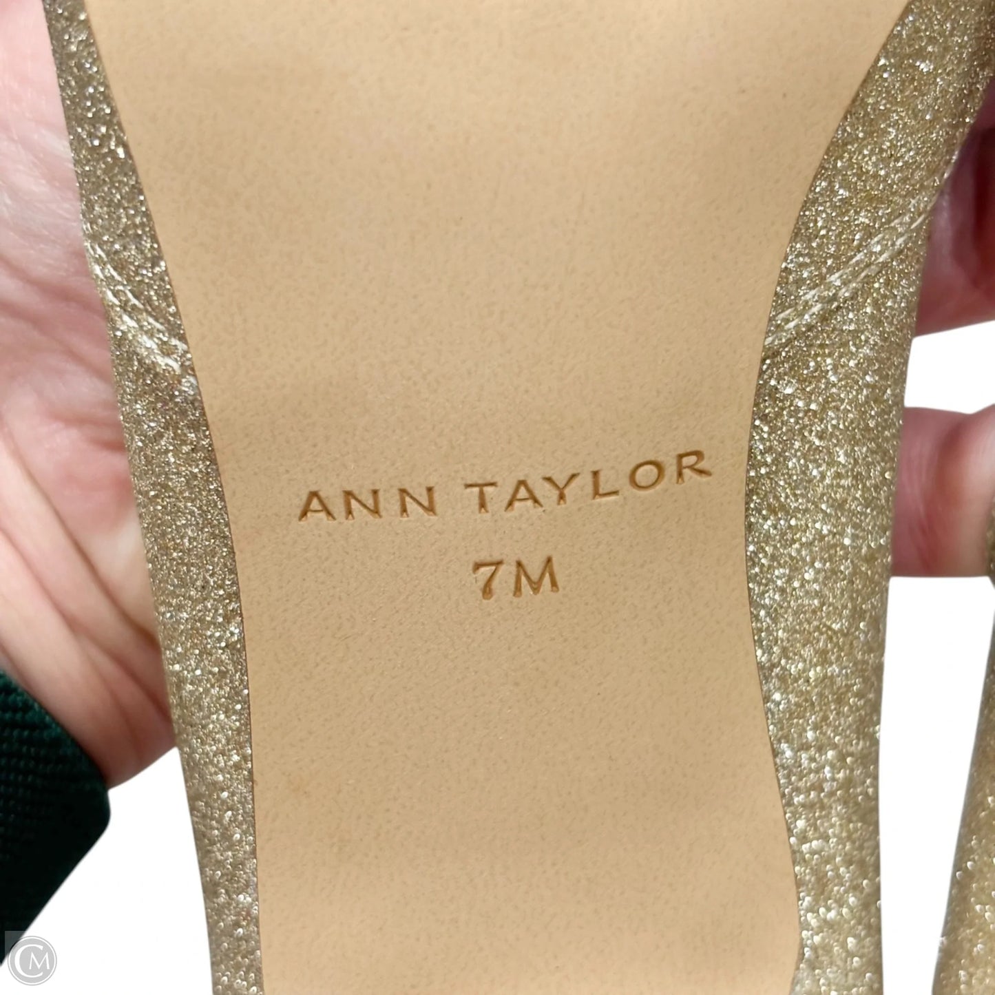 Shoes Heels Kitten By Ann Taylor In Gold, Size: 7