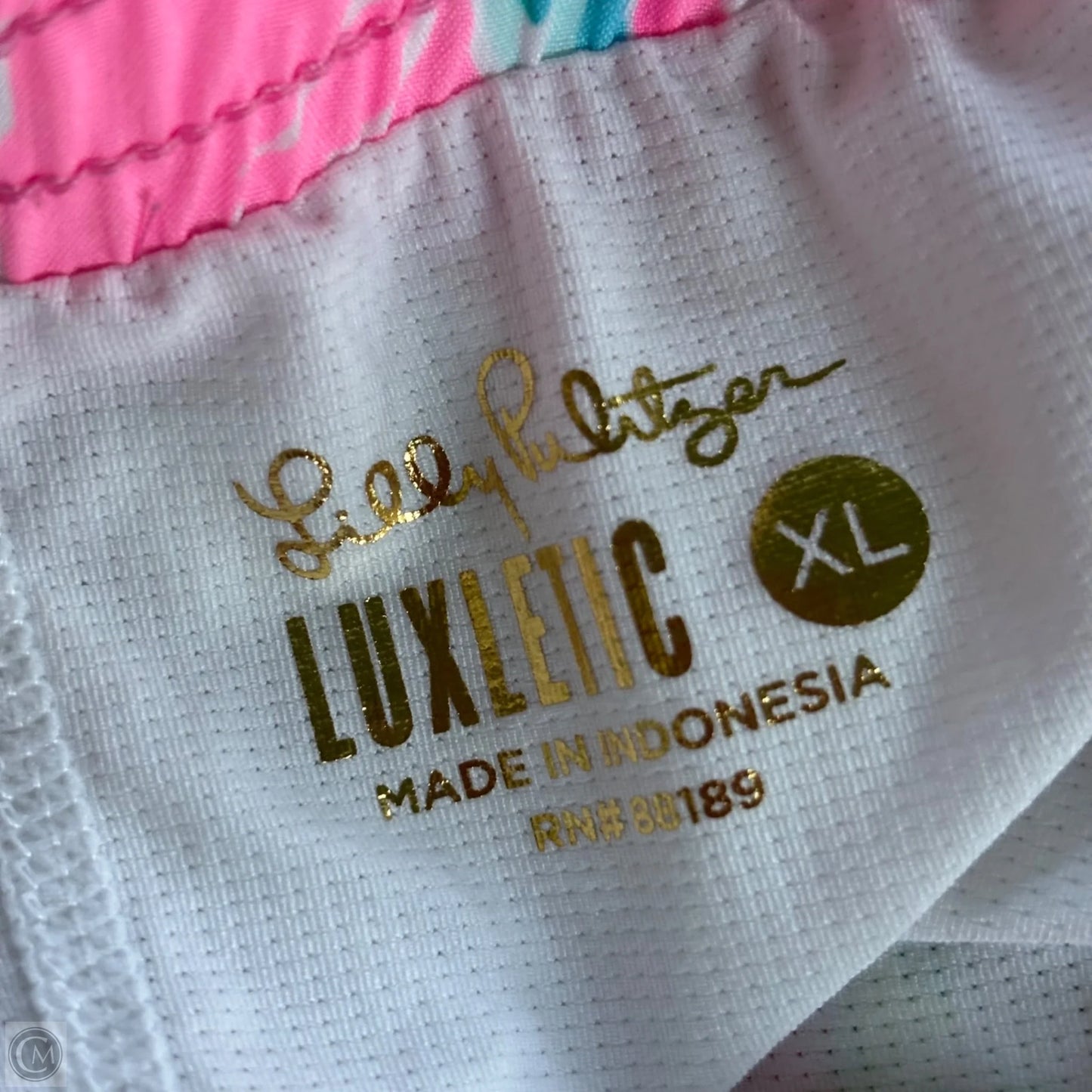 Shorts Designer By Lilly Pulitzer In Pink & White, Size: Xl
