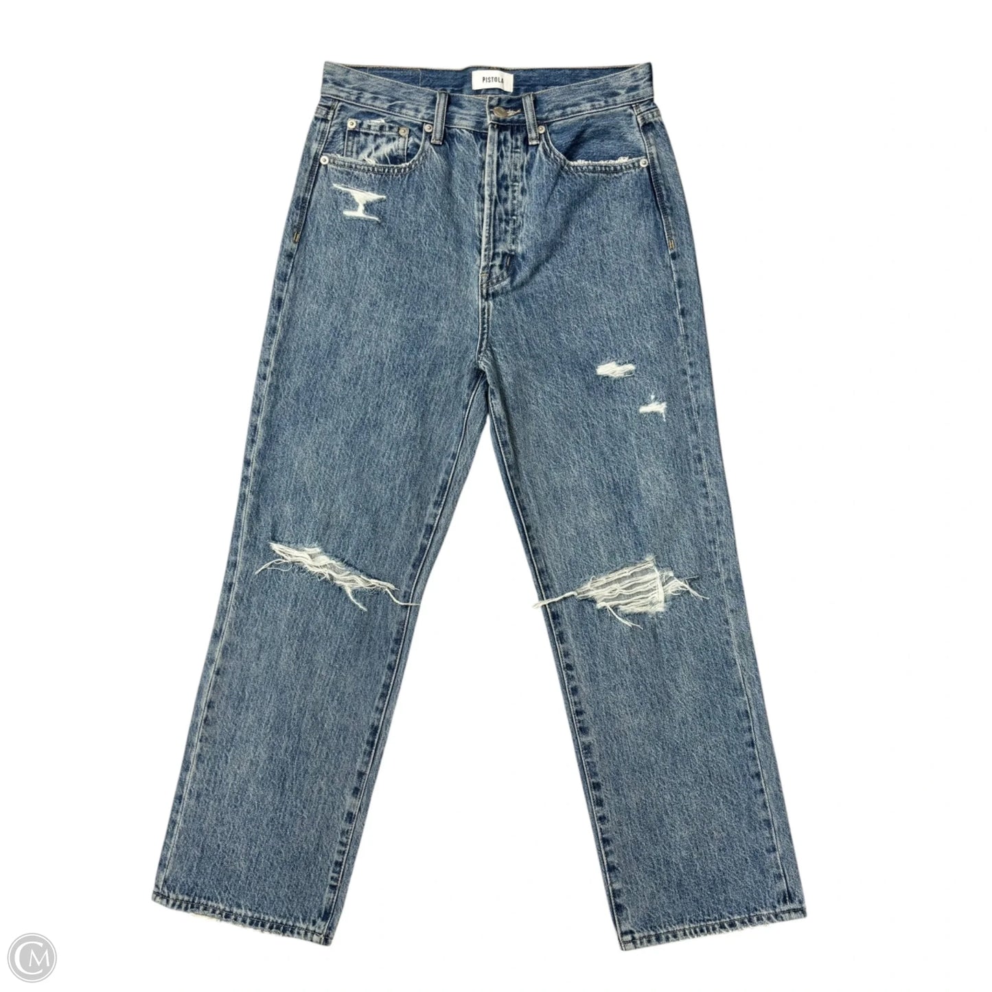 Jeans Straight By Pistola In Blue Denim, Size: 4