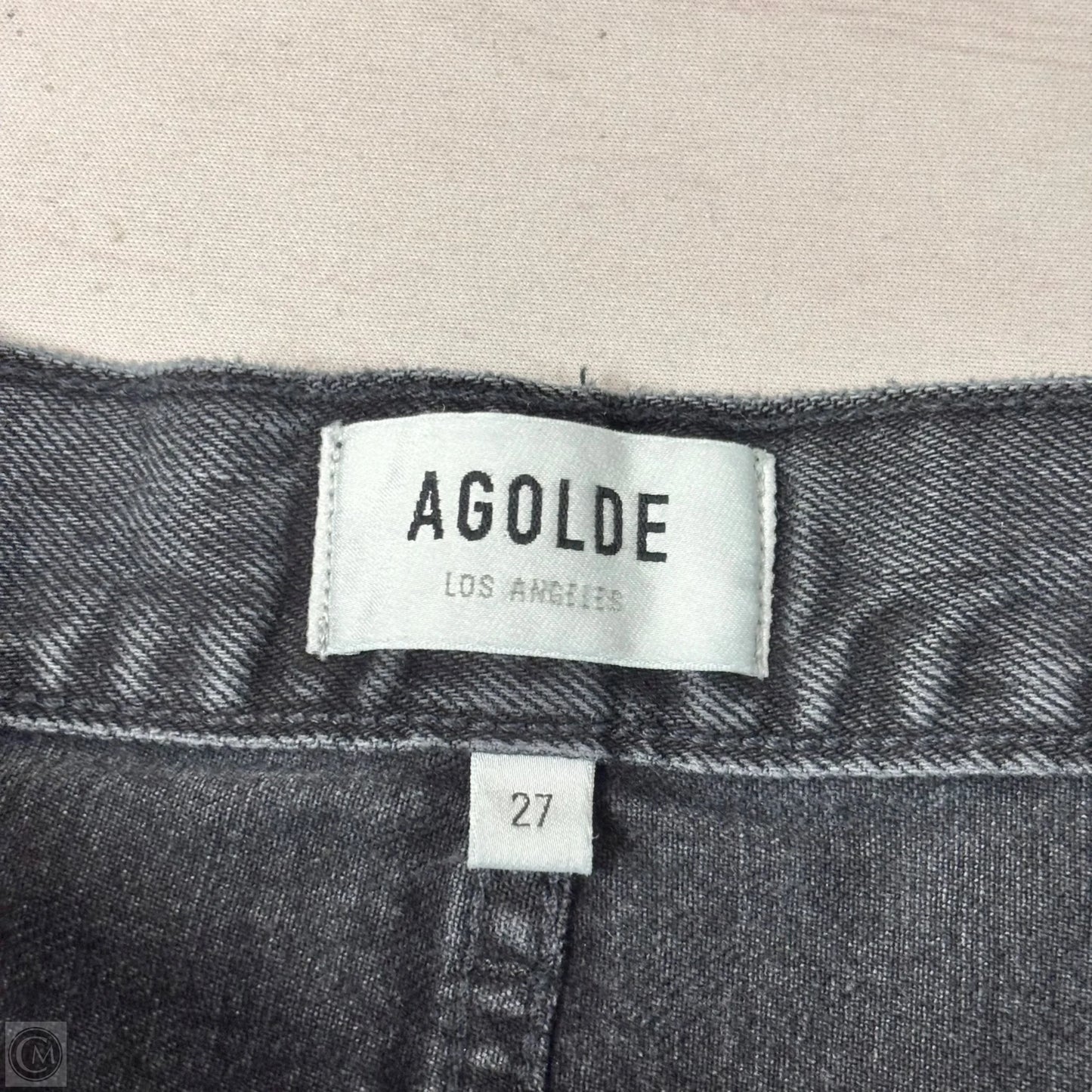 Jeans Straight By Agolde In Black Denim, Size: 4