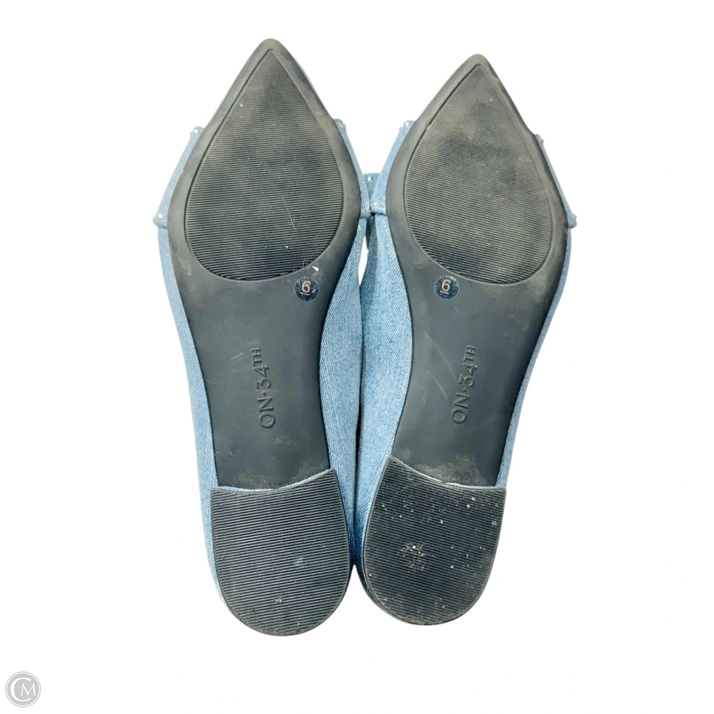 Shoes Flats By On 34th In Blue Denim, Size: 6