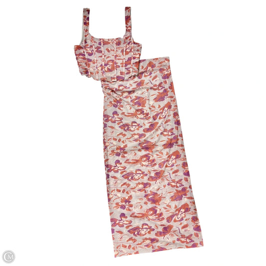 Skirt Set 2pc By Free People In Orange & Purple, Size: M