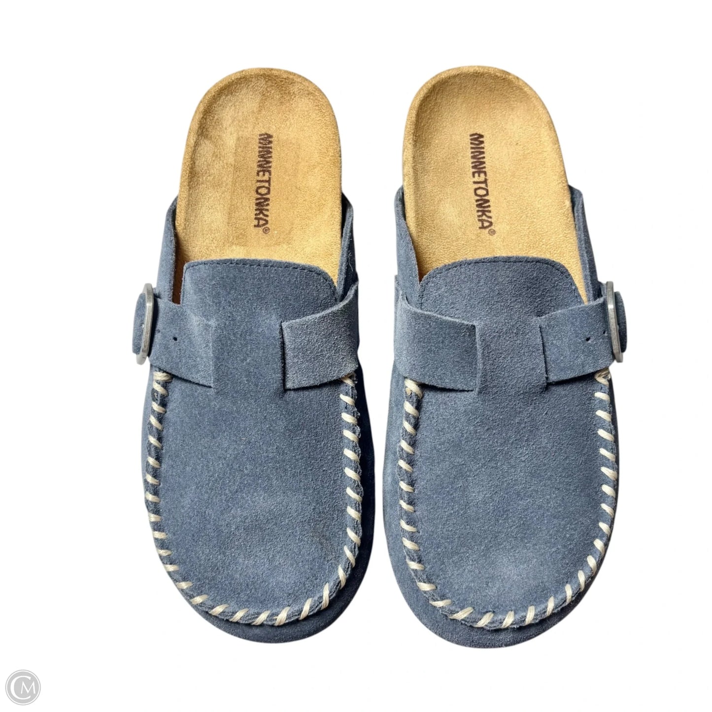 Shoes Flats By Minnetonka In Blue & Brown, Size: 8.5