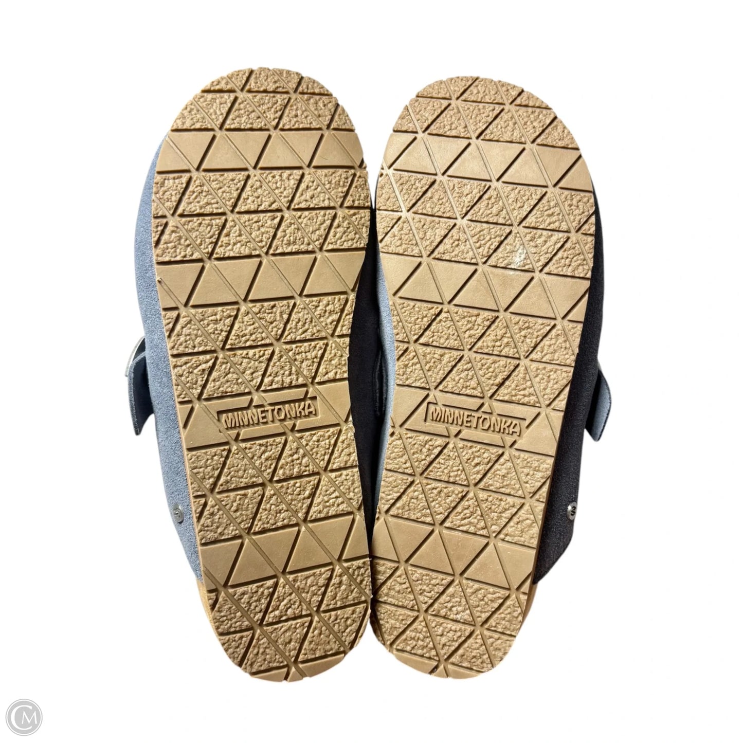 Shoes Flats By Minnetonka In Blue & Brown, Size: 8.5