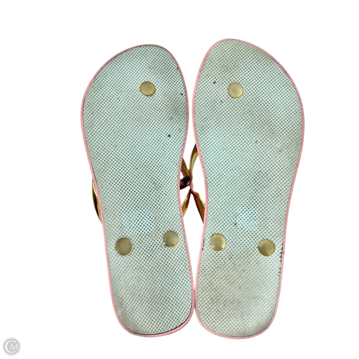 Sandals Designer By Lilly Pulitzer In Blue & Gold, Size: 7