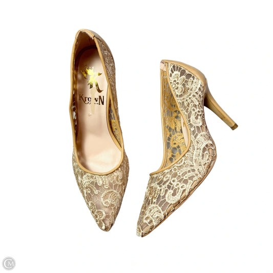 Shoes Heels Kitten By Krown In Tan, Size: 7