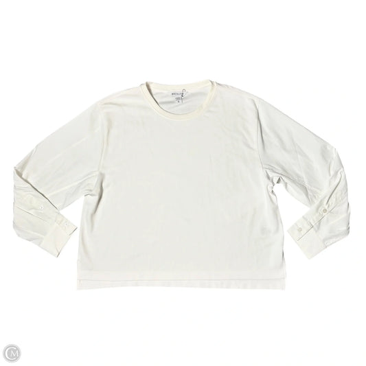 Athletic Top Long Sleeve Crewneck By Athleta In White, Size: Xl