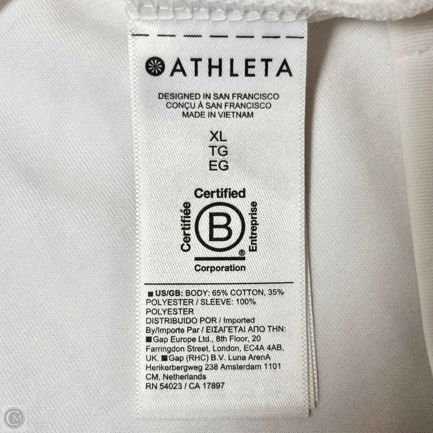 Athletic Top Long Sleeve Crewneck By Athleta In White, Size: Xl