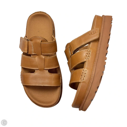 Sandals Designer By Ugg In Brown, Size: 8