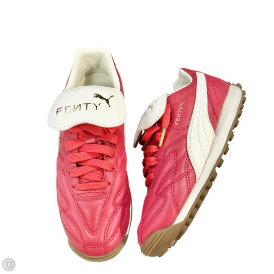 Shoes Sneakers By Puma In Red & Yellow, Size: 6.5