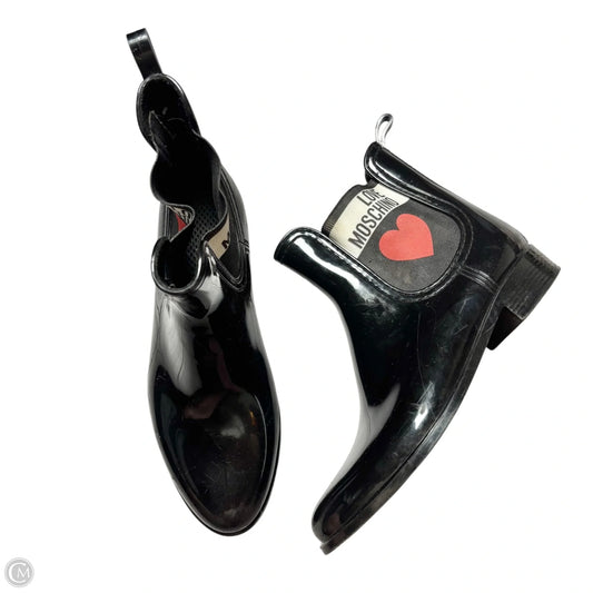 Boots Ankle Flats By Love Moschino In Black, Size: 8.5