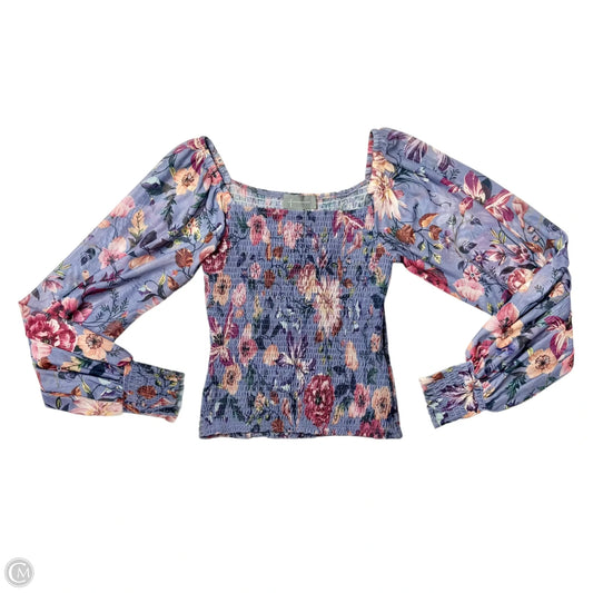 Top Long Sleeve By Anthropologie In Purple, Size: Xs