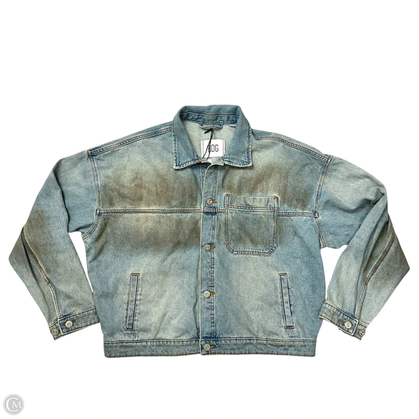 Jacket Denim By Bdg In Blue, Size: L