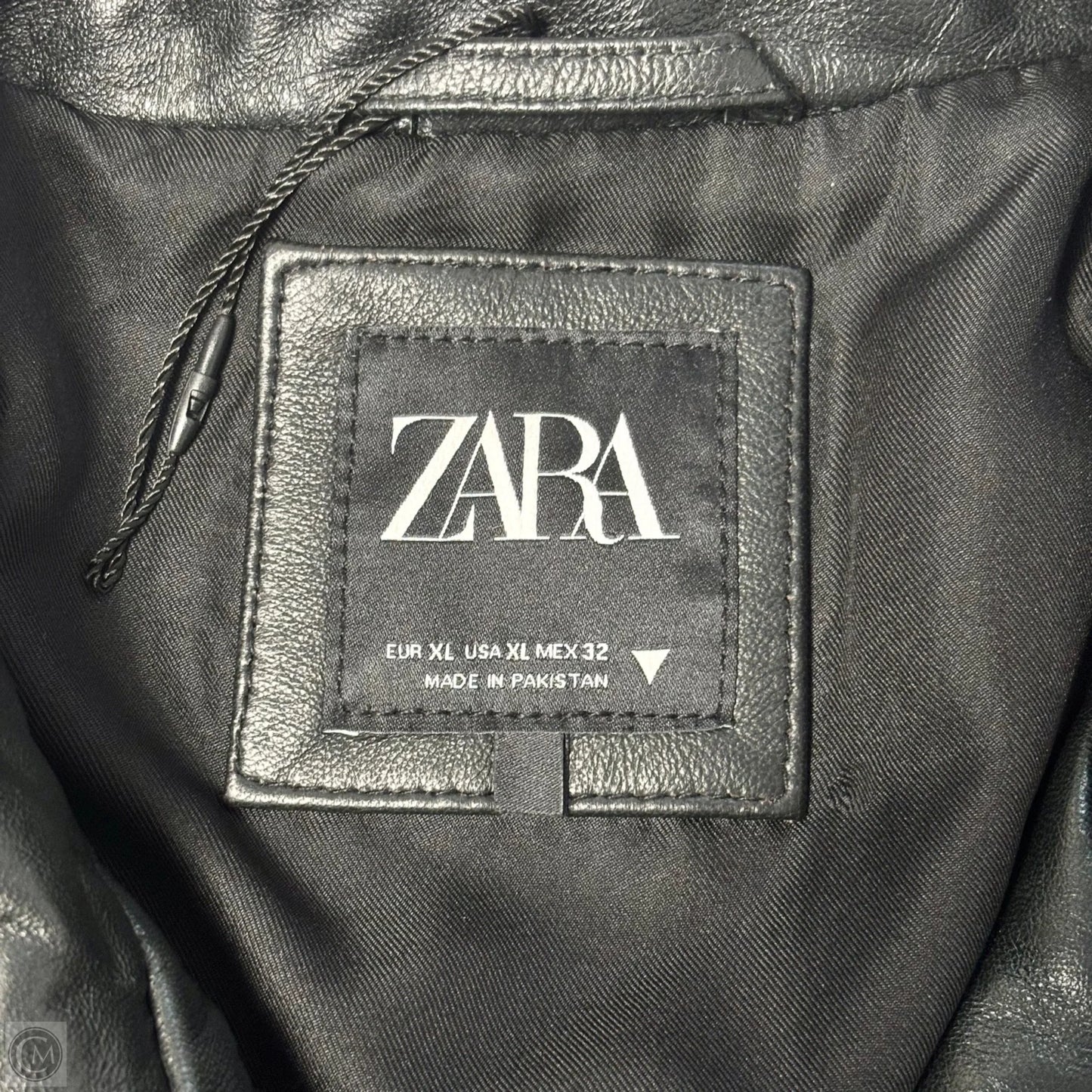 Jacket Moto Leather By Zara In Black, Size: Xl