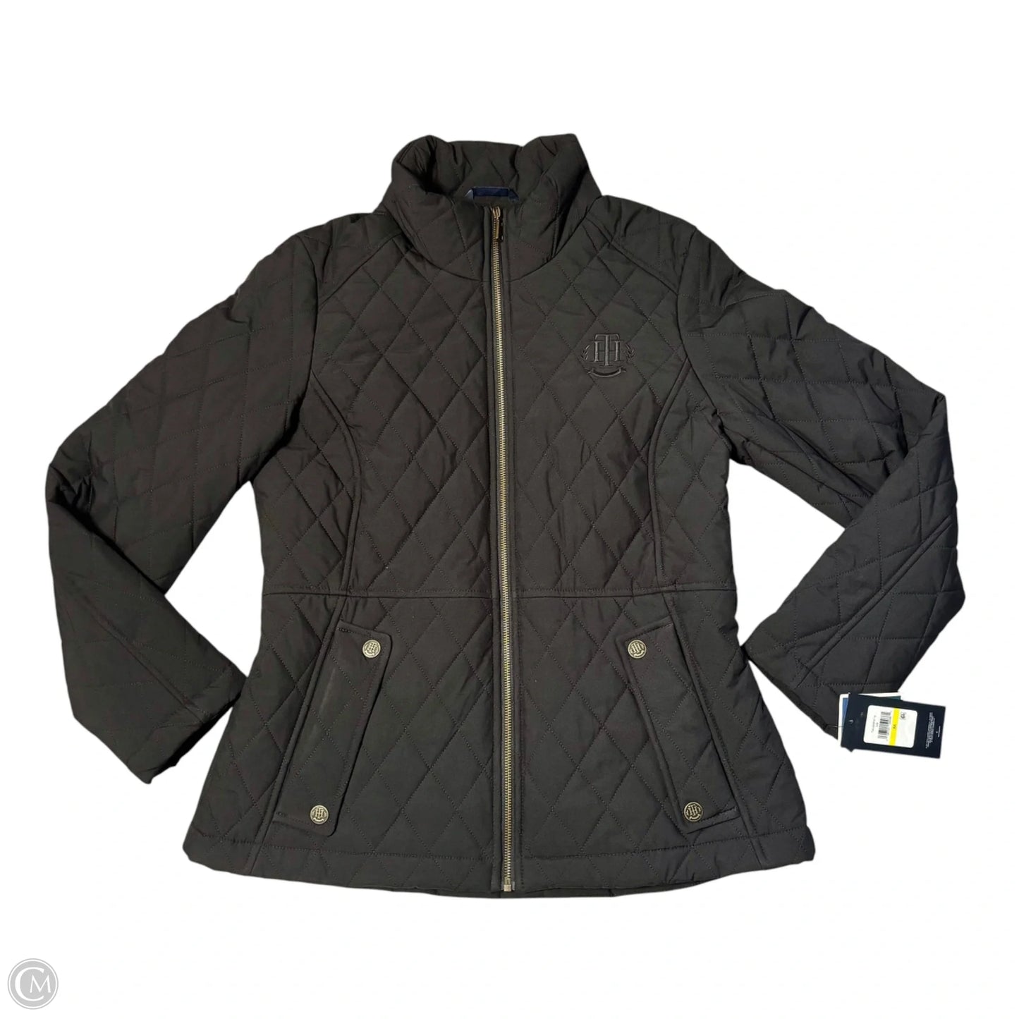 Jacket Puffer & Quilted By Tommy Hilfiger In Black, Size: M