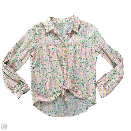Top Long Sleeve Designer By Lilly Pulitzer In Peach, Size: M