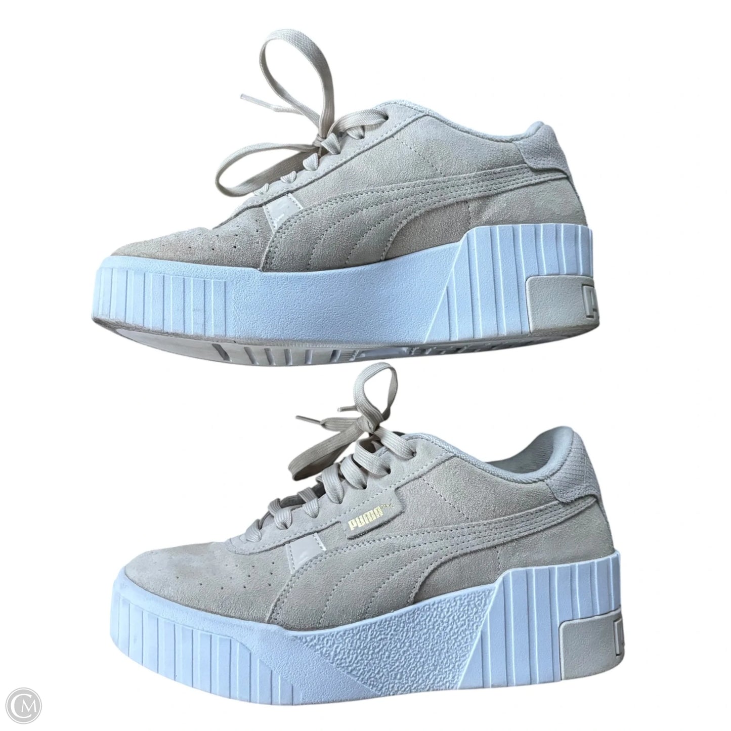 Shoes Sneakers By Puma In Tan & White, Size: 8.5