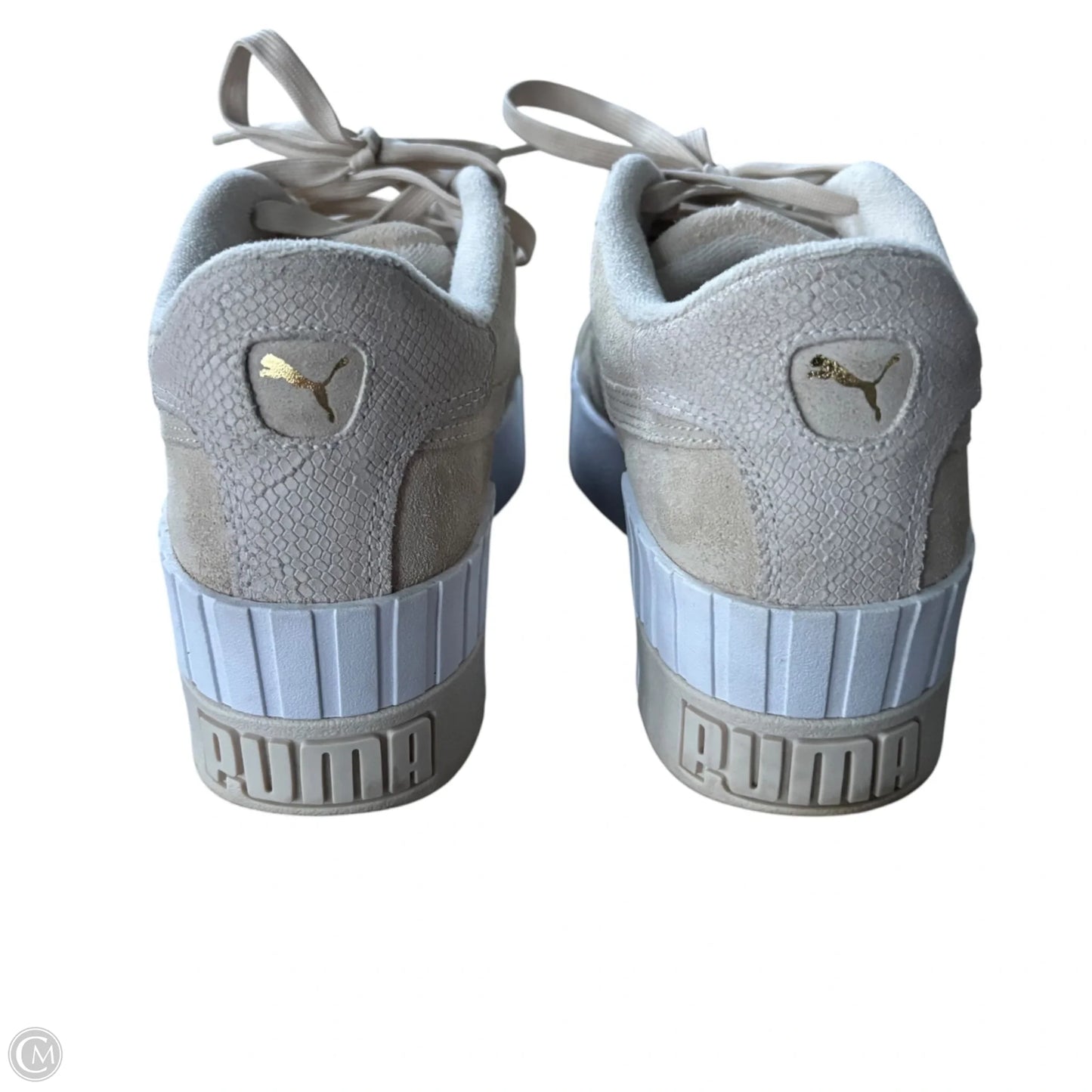 Shoes Sneakers By Puma In Tan & White, Size: 8.5