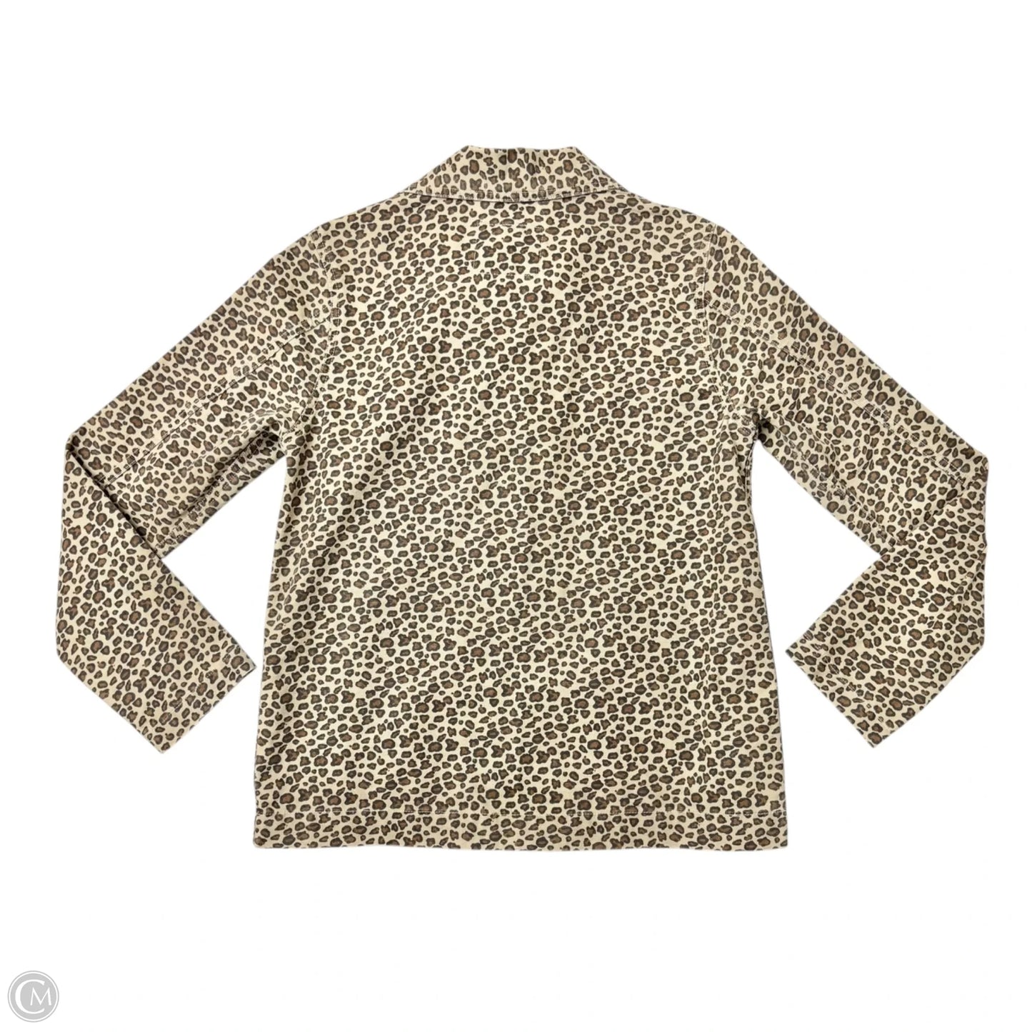 Jacket Denim By Levis In Leopard Print, Size: S