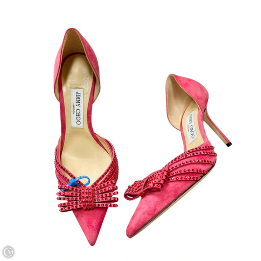 Shoes Luxury Designer By Jimmy Choo In Pink, Size: 7.5