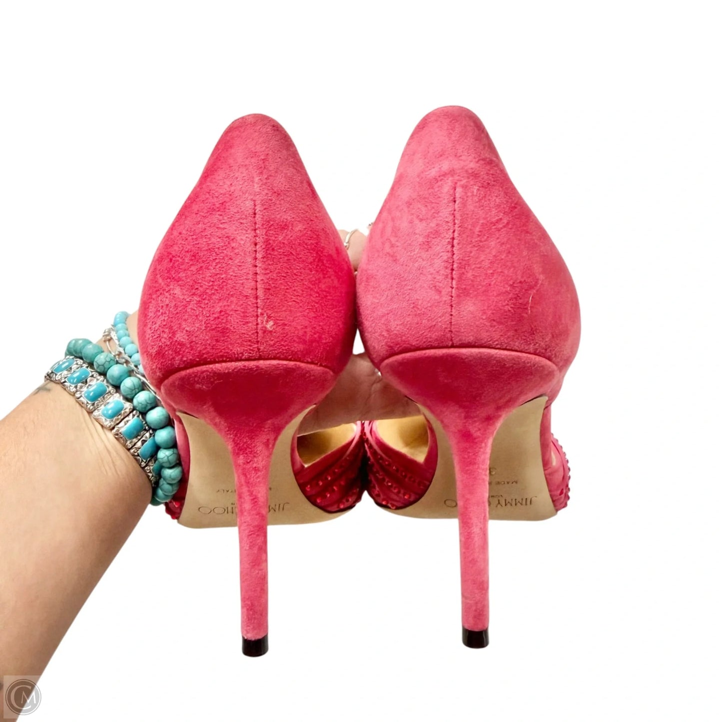 Shoes Luxury Designer By Jimmy Choo In Pink, Size: 7.5