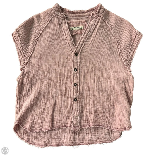 Top Short Sleeve By Free People In Pink, Size: S