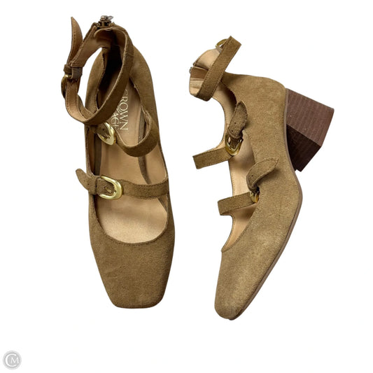 Shoes Heels Block By Crown Vintage In Brown, Size: 8