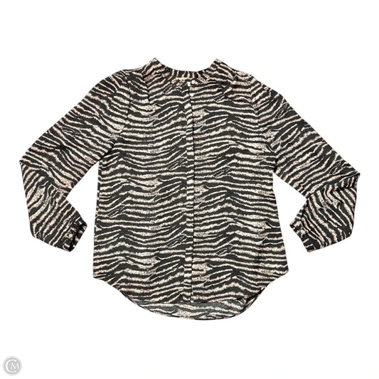 Top Long Sleeve By Joie In Zebra Print, Size: M