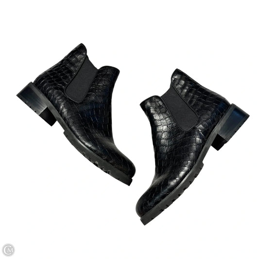 Boots Ankle Flats By Vaneli In Black, Size: 10