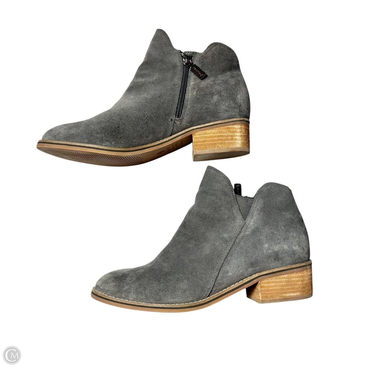 Boots Ankle Heels By Blondo In Grey, Size: 10