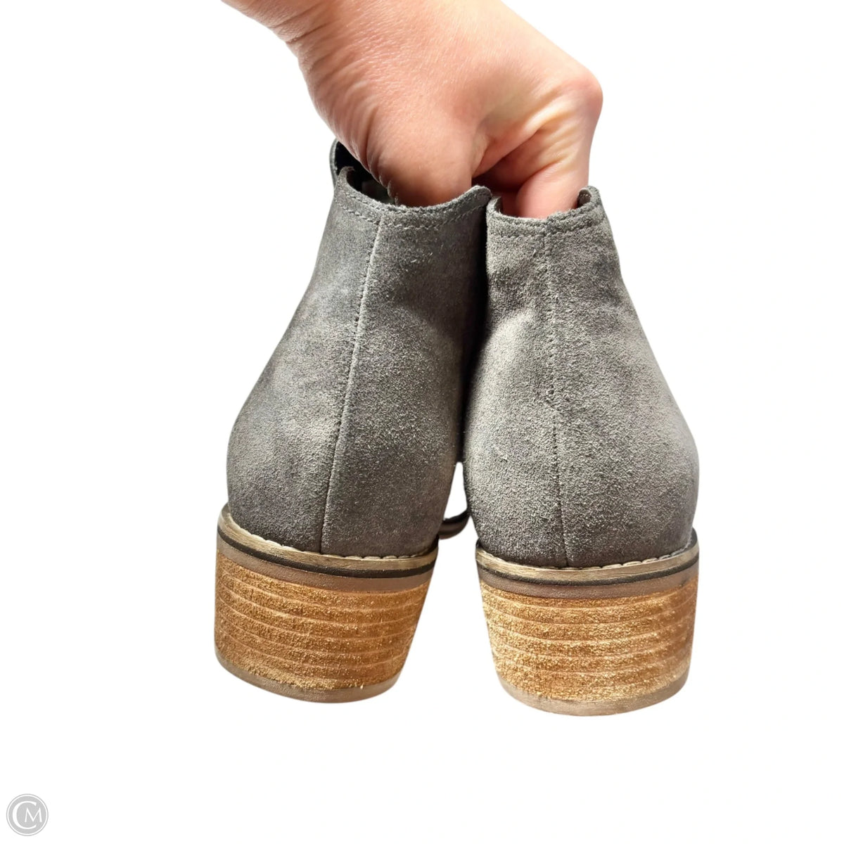 Boots Ankle Heels By Blondo In Grey, Size: 10