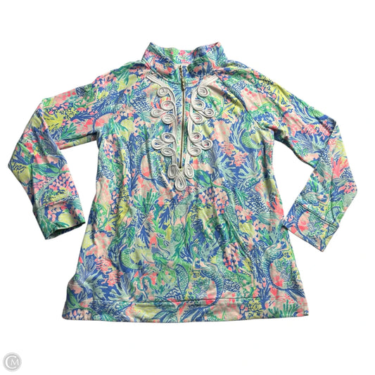 Sweatshirt Designer By Lilly Pulitzer In Blue & Green, Size: M