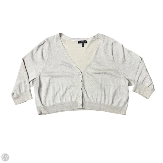 Cardigan By Eloquii In Silver, Size: 4x