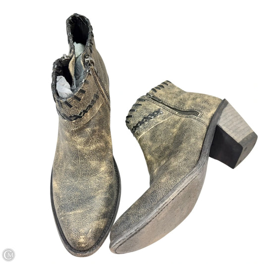 Boots Ankle Heels By Old West In Bronze, Size: 10