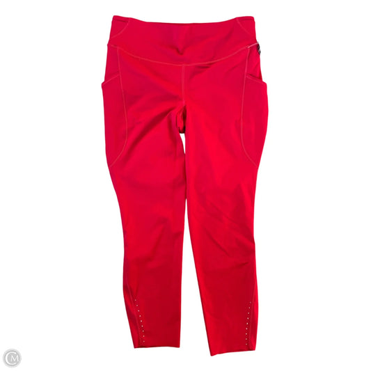 Athletic Leggings By Lululemon In Red, Size: L