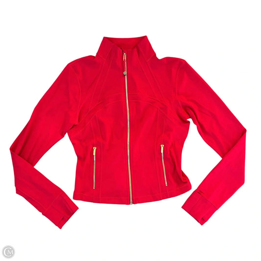 Athletic Jacket By Lululemon In Red, Size: M