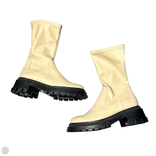 Boots Ankle Boots By Schutz In Black & Cream, Size: 8.5