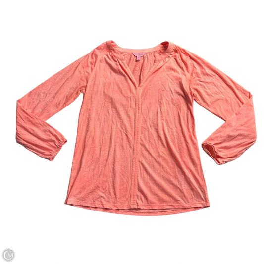 Top Long Sleeve Designer By Lilly Pulitzer In Orange, Size: S