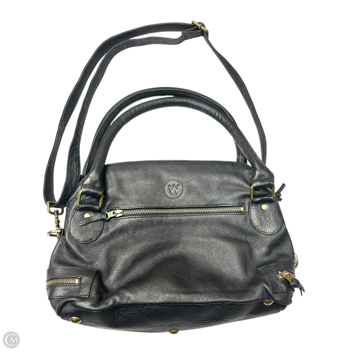 Handbag Leather By Wandererstravelco, Size: Medium