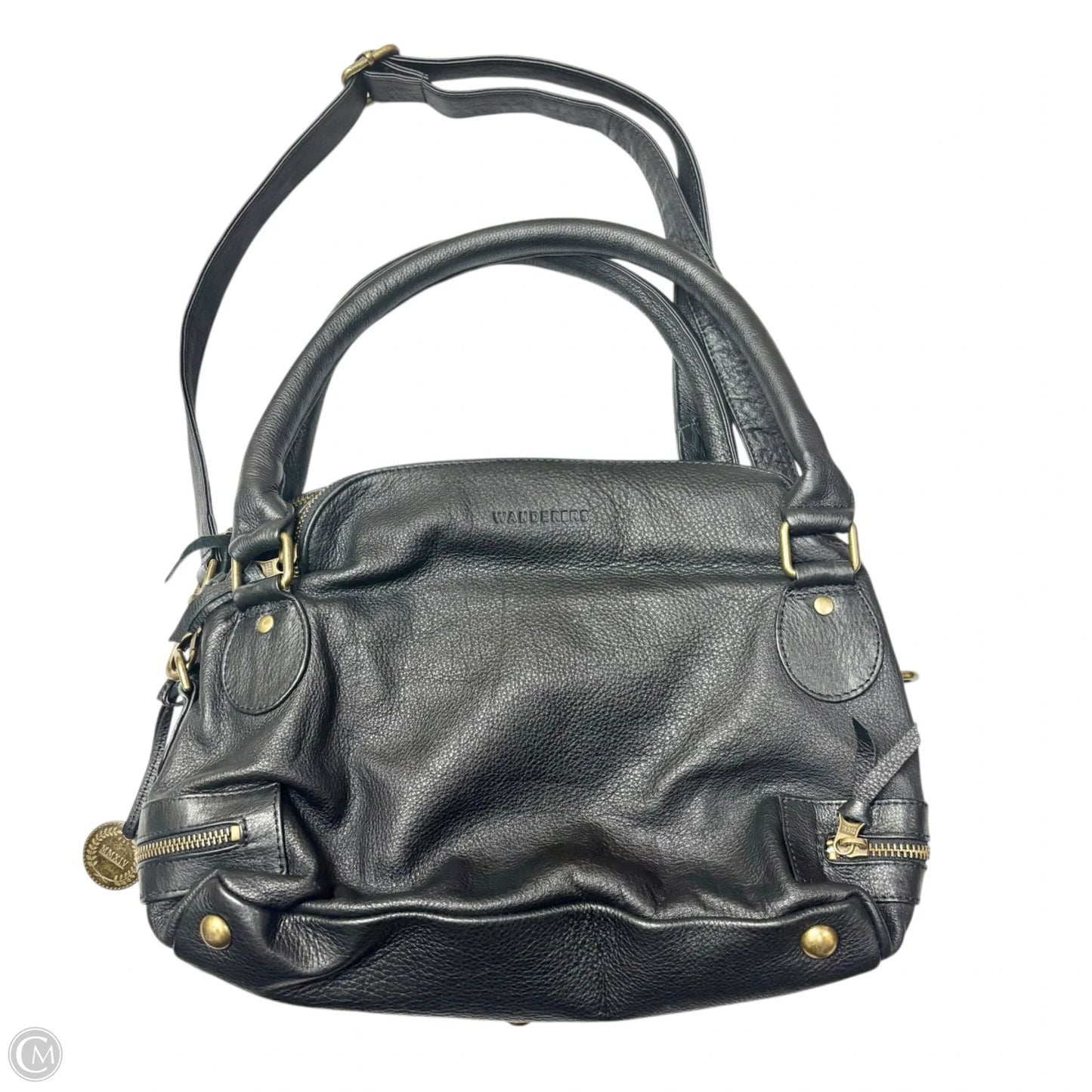 Handbag Leather By Wandererstravelco, Size: Medium