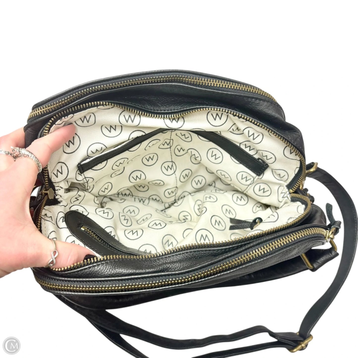 Handbag Leather By Wandererstravelco, Size: Medium