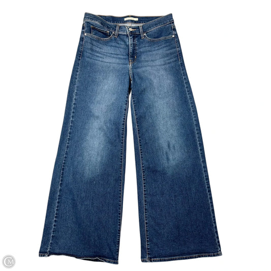 Jeans Wide Leg By Levis In Blue Denim, Size: 12