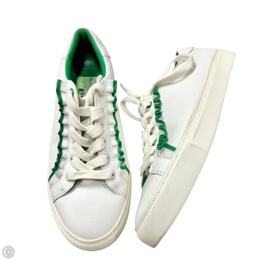 Shoes Designer By Tory Burch In Green & White, Size: 8