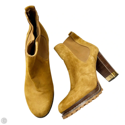 Boots Designer By Tory Burch In Brown, Size: 8.5