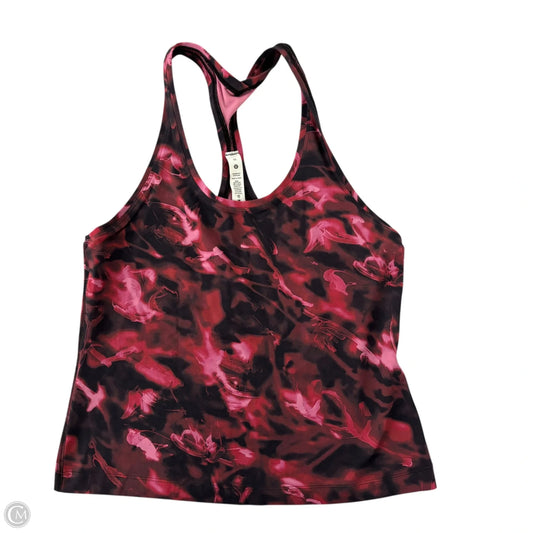Athletic Tank Top By Lululemon In Tie Dye Print, Size: M
