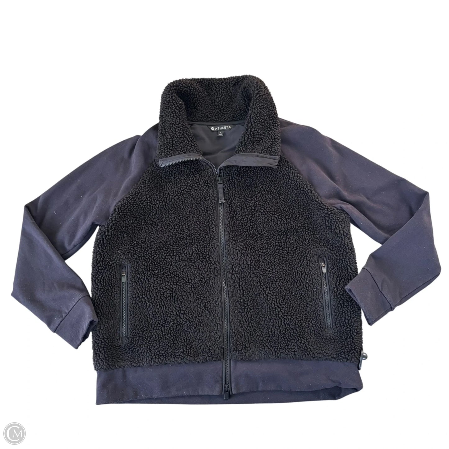 Athletic Jacket By Athleta In Black, Size: L