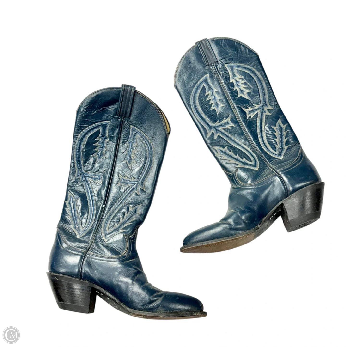 Boots Western By Tony Lama In Blue, Size: 7
