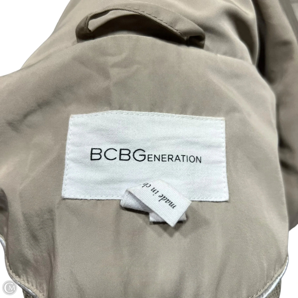 Coat Raincoat By Bcbgeneration In Tan, Size: M