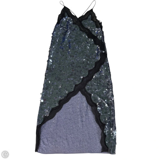 Dress Casual Midi By Zara In Black & Purple, Size: M